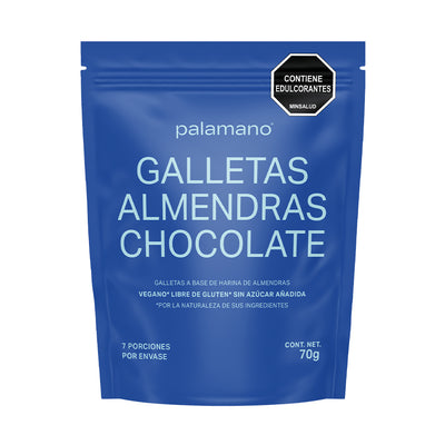GALLETAS ALMENDRAS CHOCOLATE X 70 GR - PALAMANO