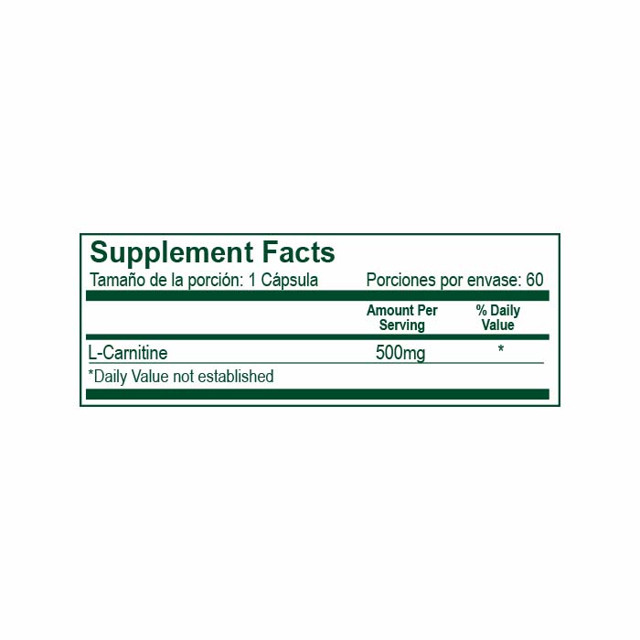 L-Carnitine 500 mg 60 Cápsulas – Naturlight
