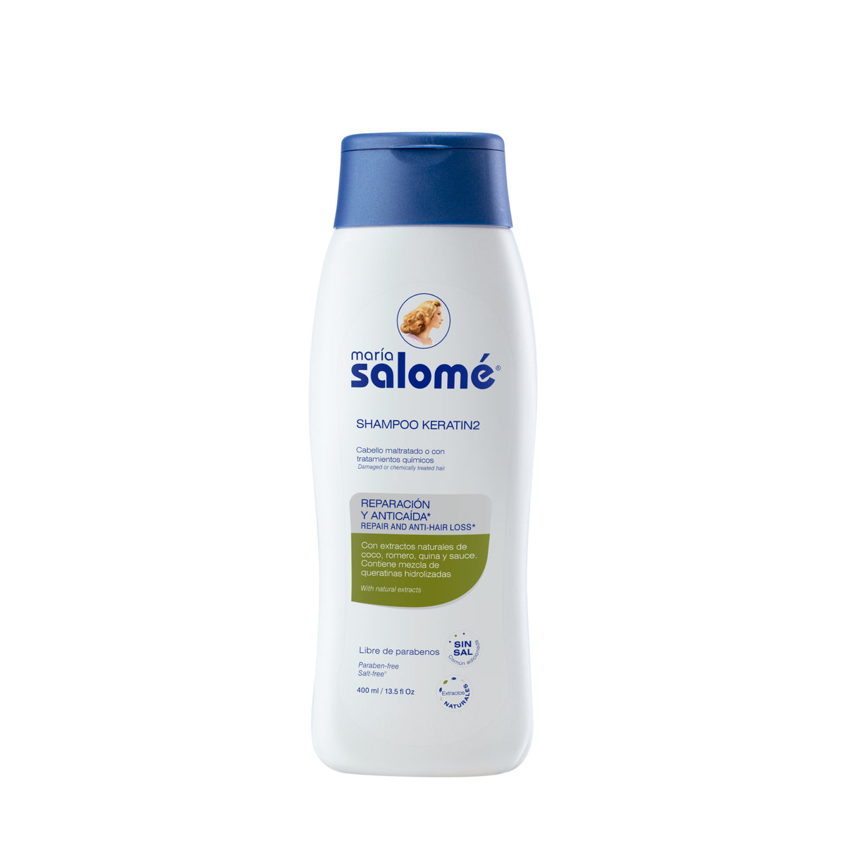 SHAMPOO SIN SAL KERATINE2 400 ML – MARÍA SALOMÉ
