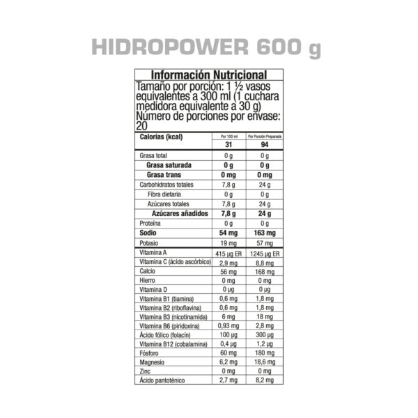 HIDRO POWER MARACUYA 600 GR
