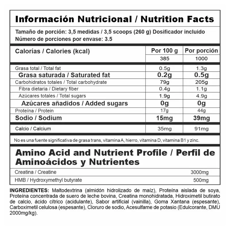 Megaplex Creatine Power Vainilla 2 lb – Nutramerican