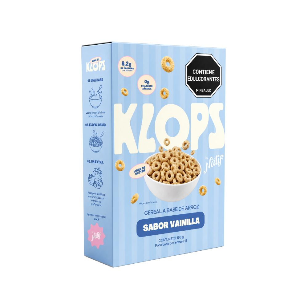 CEREAL KLOPS VAINILLA 198 GR - NATIF