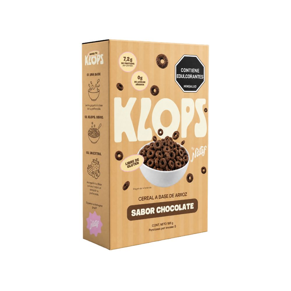 CEREAL KLOPS CHOCOLATE 198 GR - NATIF