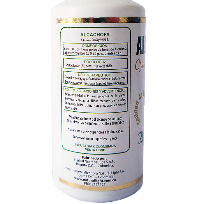 EXTRACTO DE ALCACHOFA 60 ML – NATURAL LIGHT