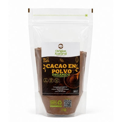 CACAO EN POLVO ORGÁNICO 200 G – ORIGEN NATURAL