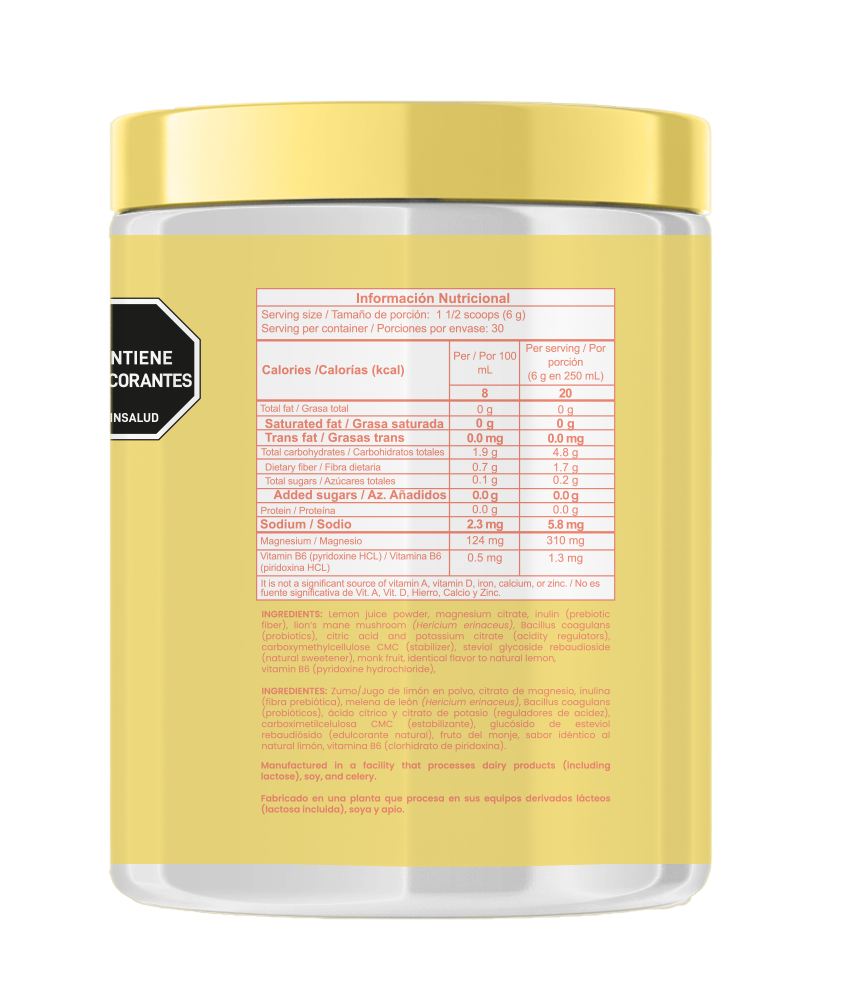 Gut Blend Citrato de Magnesio + Melena de León – Melou