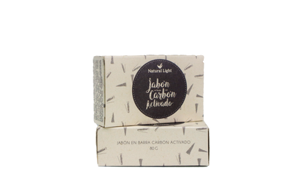 JABÓN DE CARBÓN ACTIVADO 80 G – NATURAL LIGHT