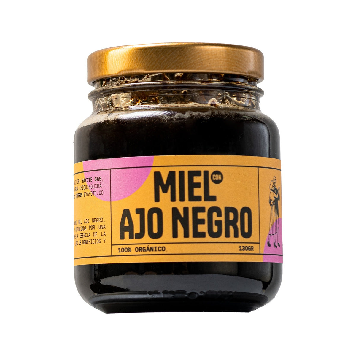 MIEL CON AJO NEGRO 130 G – YAYOTE