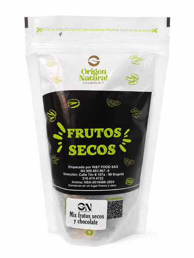 MIX FRUTOS SECOS Y CHOCOLATE 40 G – ORIGEN NATURAL