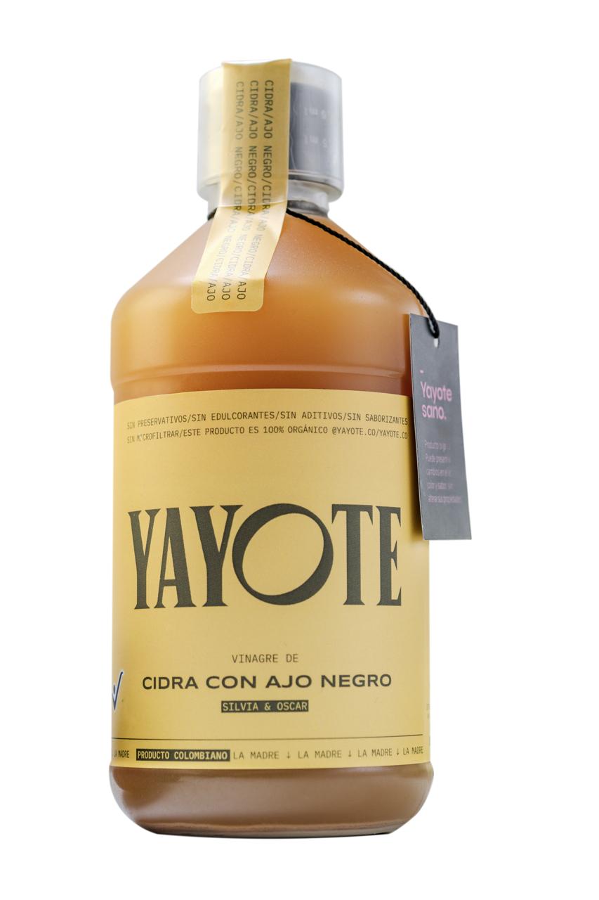 VINAGRE DE CIDRA CON AJO NEGRO 500 ML – YAYOTE