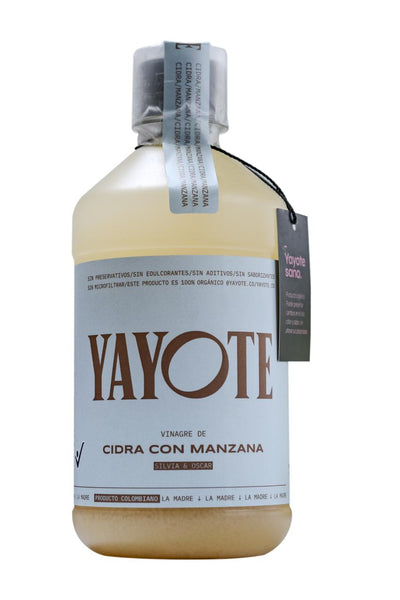 VINAGRE DE CIDRA CON MANZANA 500 ML – YAYOTE