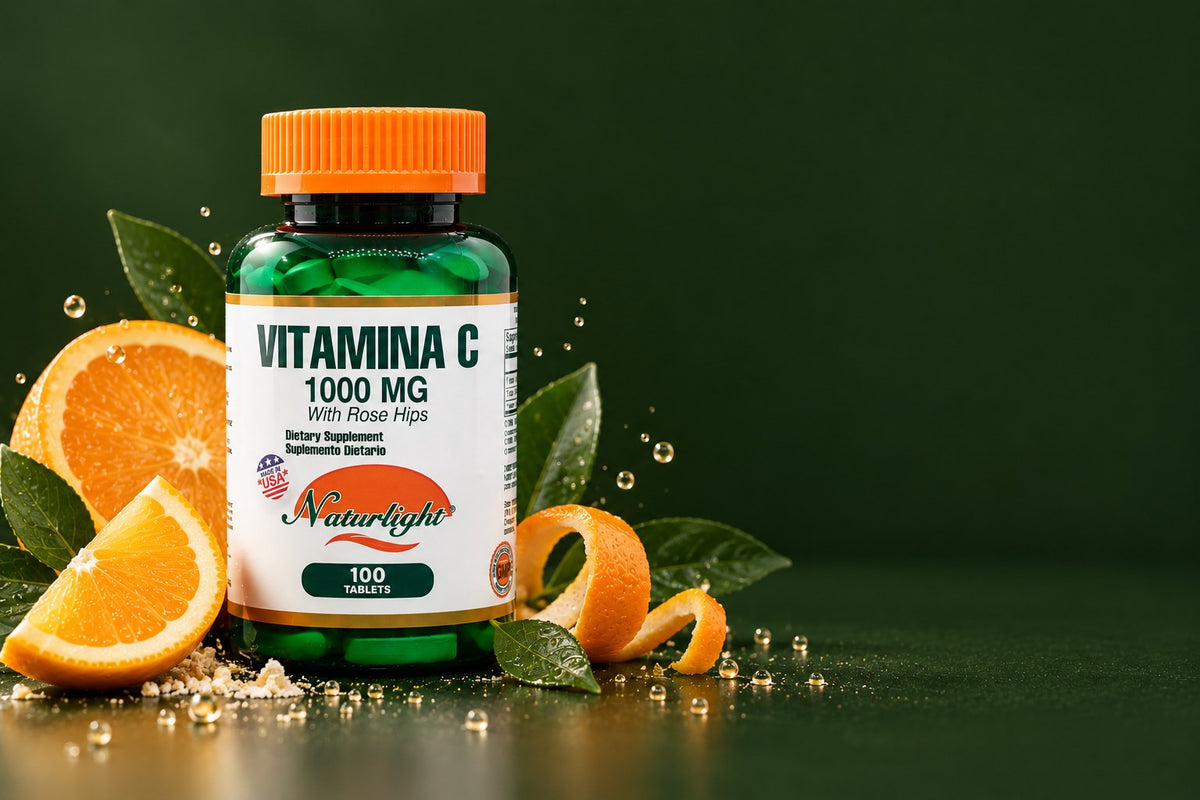 Vitamina C 1000 mg con Rose Hips 100 und – Naturlight