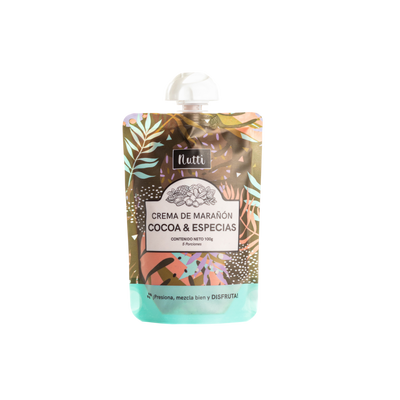 CREMA DE MARAÑÓN COCOA & ESPECIAS FLEXIBLE 100 G – NUTTI