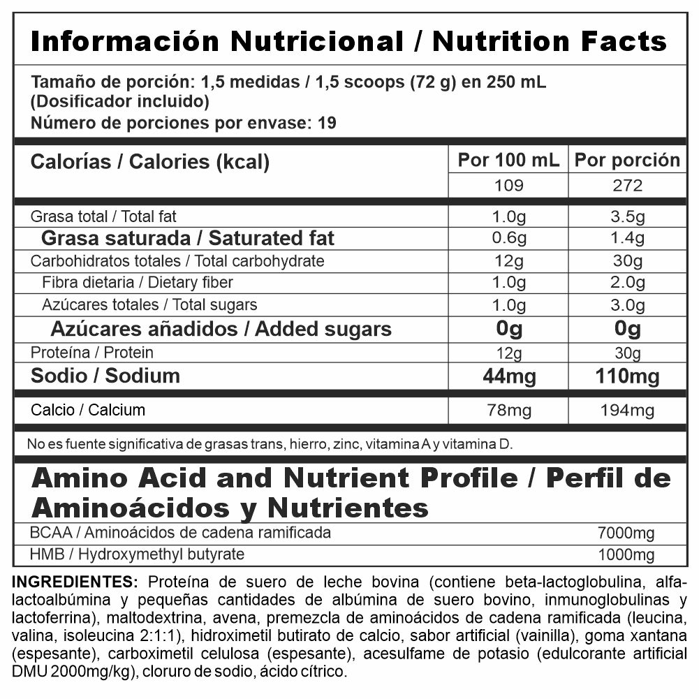 BIPRO MASS VAINILLA 3 LB – NUTRAMERICAN
