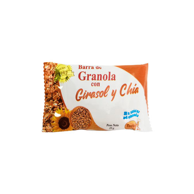 BARRA DE GRANOLA CHÍA Y GIRASOL SIN AZÚCAR – TOSTAO