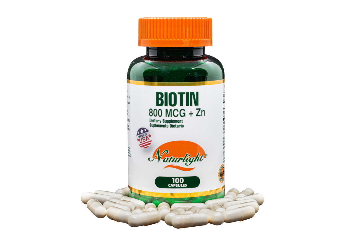 Biotin 800 mcg + Zinc 100 Cápsulas – Naturlight