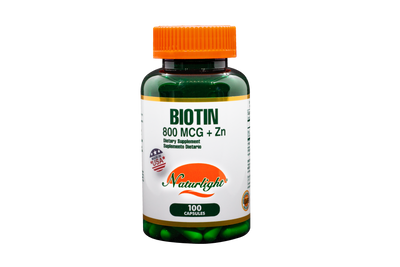 Biotin 800 mcg + Zinc 100 Cápsulas – Naturlight