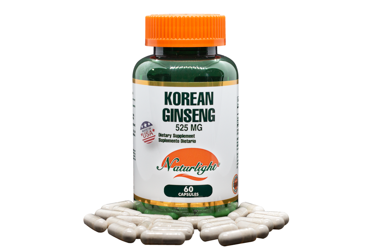 Korean Ginseng 525 mg 60 Cápsulas – Naturlight