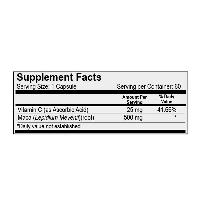 MACA 500 MG + VITAMINA C - Natural Light
