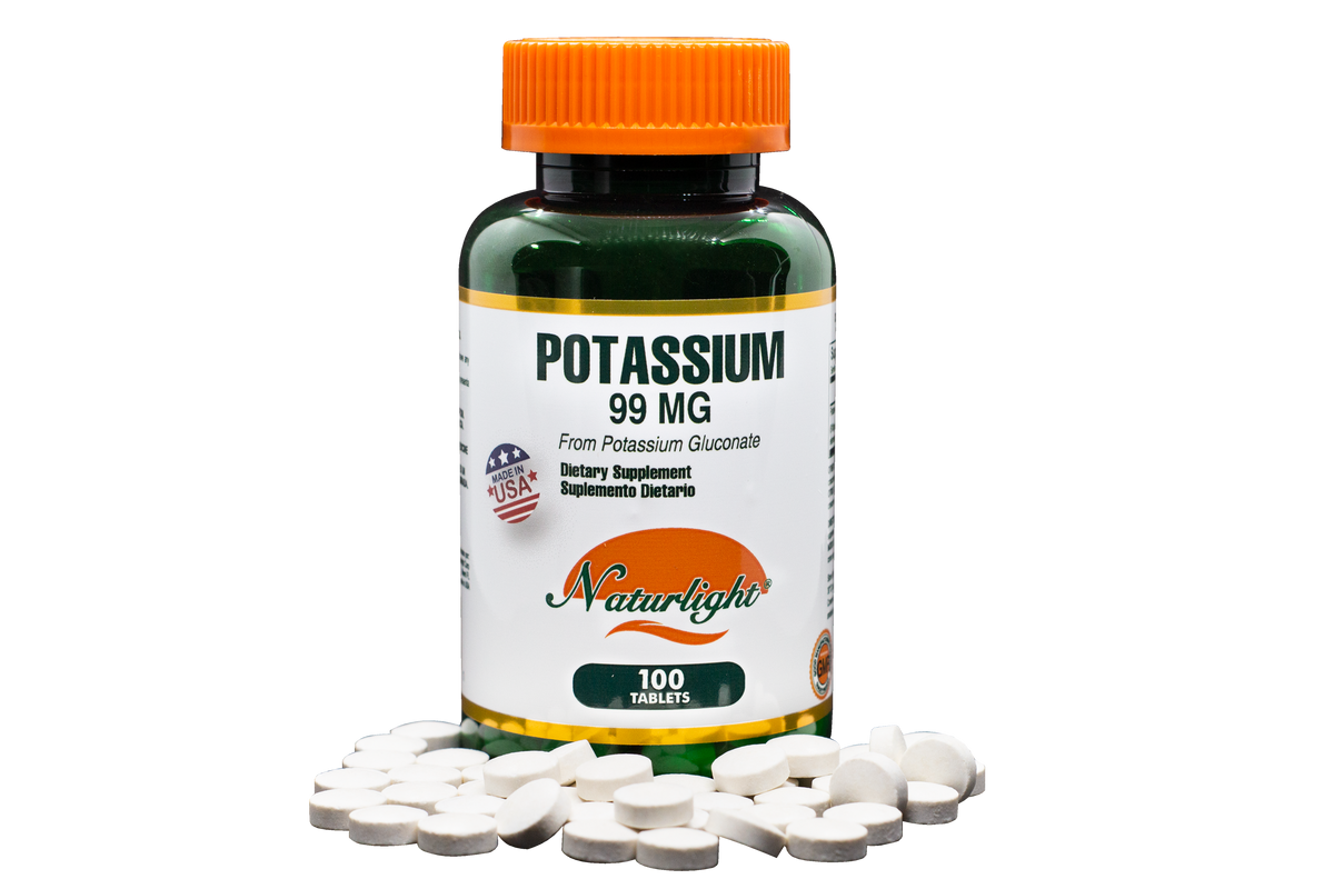 Potassium 99 mg 100 Tabletas – Naturlight