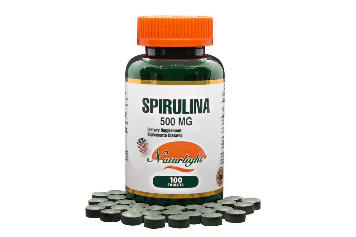 Spirulina 500 mg 100 Tabletas – Naturlight